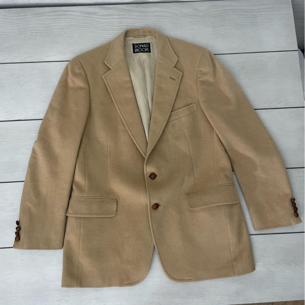 Donald Brooks Dorman Winthrop Camel Hair Blazer Coat